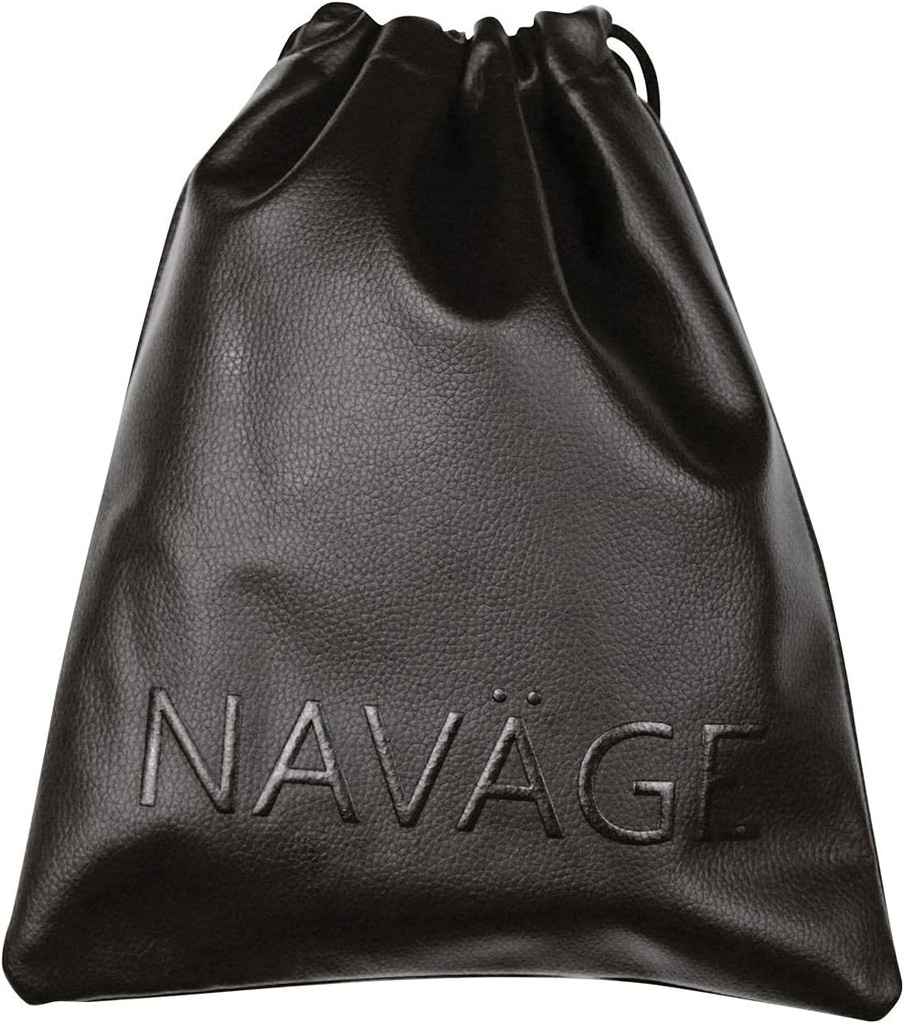 Navage Travel Bag (Schwarz) - Vegane Leder Travel Pouches für Damen und Herren - Custom-Fit Small Pouch für das Navage Nasal Bewässerungssystem - Vielseitige Drawstring Pouch und Makeup Bag (8.25"x10.25")