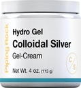 Piping Rock Colloidal Silver Cream | 4 oz | für Haut | Hydro Gel Cream | Non GMO, Gluten Free