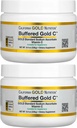 California Gold Nutrition Buffered Vitamin C Powder, Non-Acidic, Gold C, USP Grade Sodium Ascorbate, Geeignet für Vegane und Vegetarier, 8.40 Unze (238 g), 2 Pack