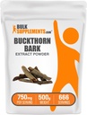 BulkSupplements.com Buckthorn Bark Extrakt Pulver - Buckthorn Bark Pulver, Kräuterergänzung - Vegan & Gluten Free, 750mg pro Servierung, 500g (1.1 lbs) (Pack von 1)