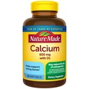 Natur gemacht Kalzium 600 mg mit Vitamin D3, Nahrungsergänzungsmittel für Knochenunterstützung, 100 Softgels
