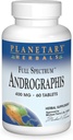 Planetary Kräuter Vollspektrum Andrographis 400mg - Ayurvedic Kräuter - 60 Tabletten
