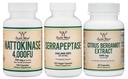 Nattokinase Supplement (120 Kapseln), Serrapeptase (120 Kapseln), Citrus Bergamott (60 Kapseln)