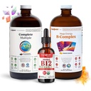 LIQUIDHEALTH Hochleistungs-Vitamin-Bündel für Erwachsene mit Mega Energy B-Komplex, Komplette Multivitamin & Bio-Vitamin B12 Tropfen - Steigen Sie natürliche Energie und verbessern Sie sportliche Leistung