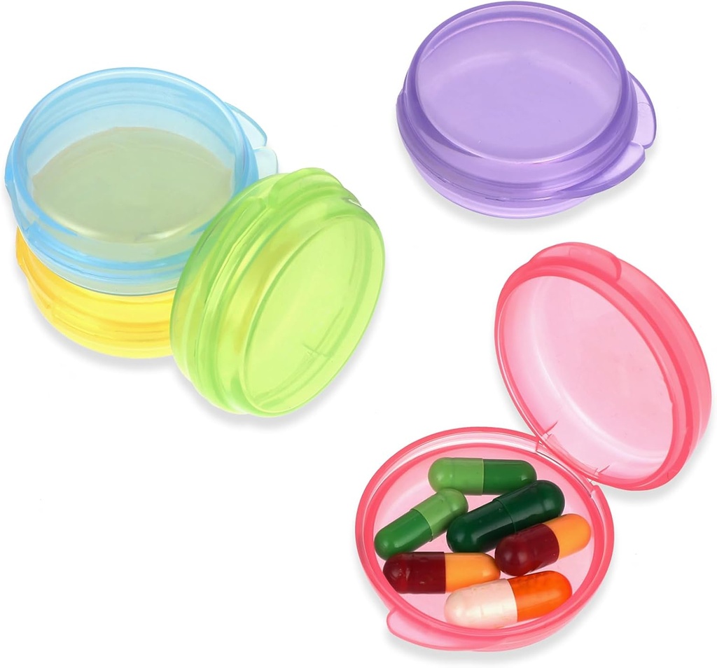 5 Packs Mini Pille Case Small Pill Organizer Box Tragbare Vitamin Halter Reisen Pille Container für Pocket Purse Pills Aufbewahrungsbox, um Medizin Cod Liver Öl zu halten
