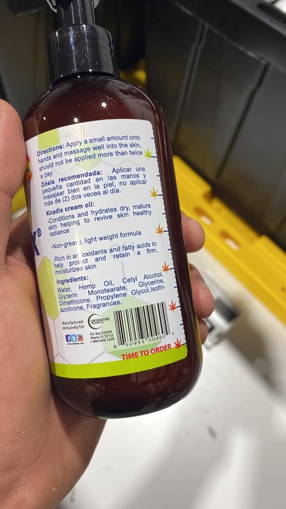Hanföl Körpercreme für trockene Haut - Feuchtigkeitsspendende Hanf Seed Öl Lotion mit Glycerin - Komfortables Relief für Gelenke & Muskeln, Knie, Schultern, Hals - Fast Absorbing Body Moisturizer - 8oz