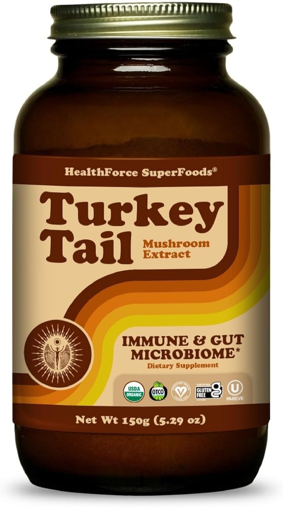 HEALTHFORCE SUPERFOODs Turkey Tail - Pulver - 150 Gramm