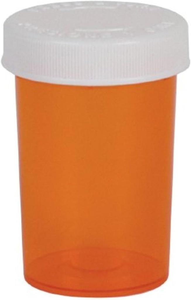 Pilule à dose faible, médecine, contenant de vitamine et flacon, 20 stockage de dram, bouchon résistant aux enfants (cas de 180)
