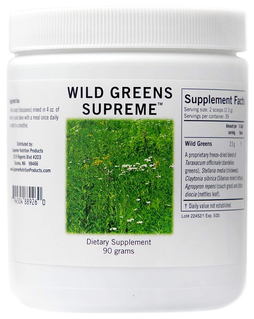 Supreme Nutrition Verts sauvages Supreme, Pure 90 Grams Mélange de poudre