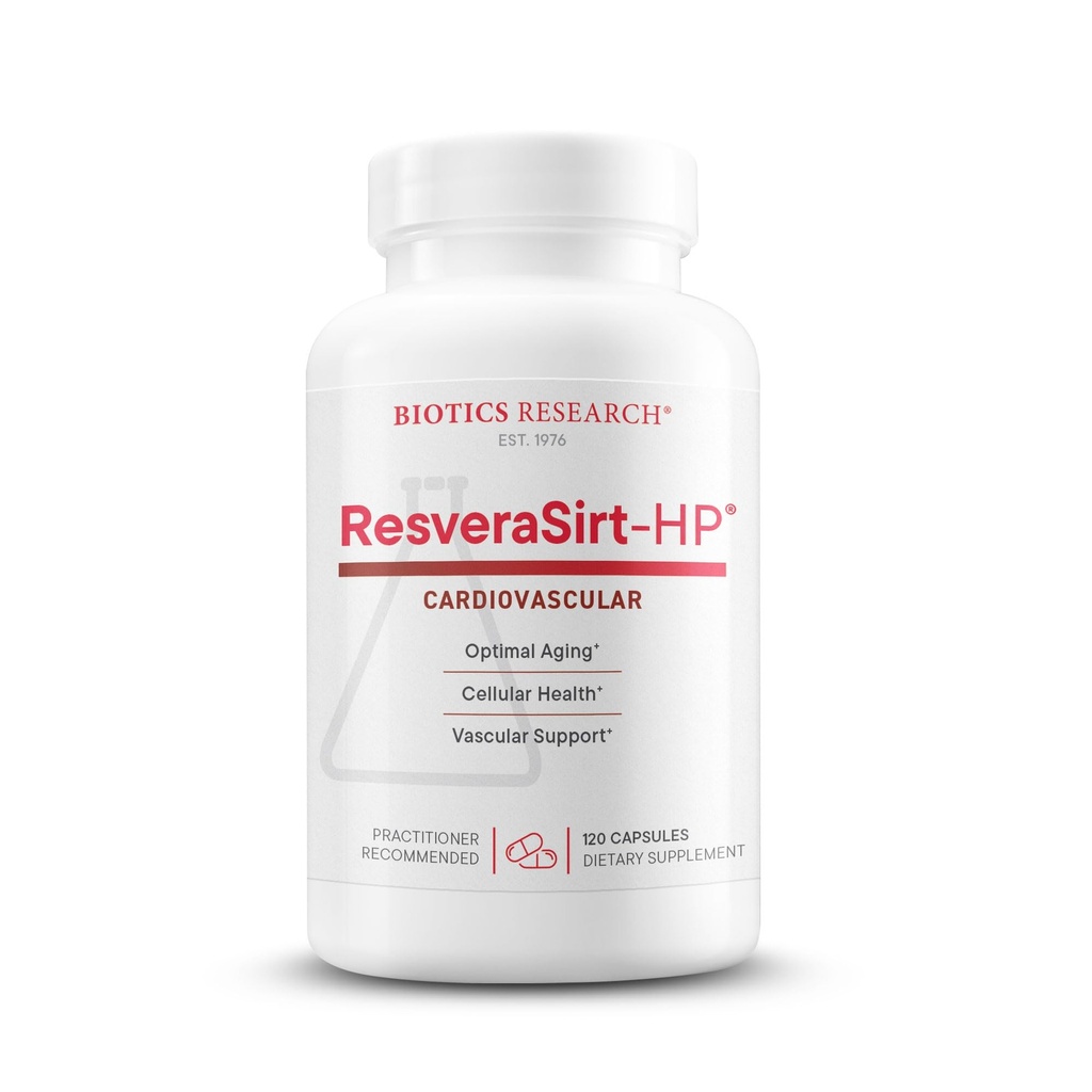 Biotics Research ResveraSirt HP von Dr. Mark Houston, Trans Resveratrol, Quercetin, Erhöhen Sirtuin Aktivität, Herz-Kreislauf-Unterstützung, Herz-Kraft, Gefäßunterstützung, 120 Kapseln