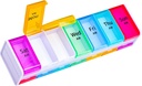 White Extra Large Pill Organizer 2 fois par jour, XXL Pill Box 7 jours, Big Weekly Pill Box Organizer, Huge AM PM Pill Case, Giant Daily Pill Container avec 14 XL Compartiment pour tous les Meds (Double-Sided)