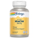 SOLARAY No Flush Niacin 500mg, Flush-Free Vitamin B3 Niacin, Energie und Kreislauf System Unterstützung, Vegan, Lab Verified, 60-Day Geld-Back-Garantie, 100 Servietten, 100 VegCaps