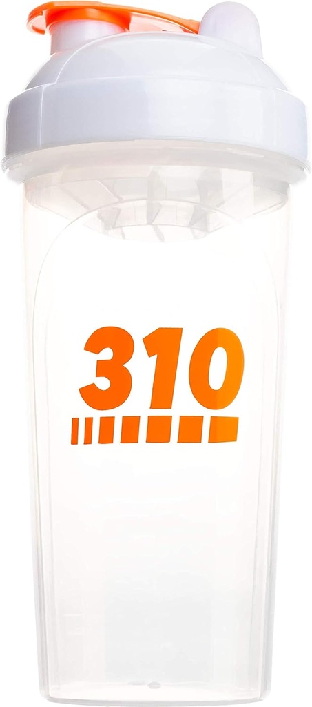 310 Ernährungsprotein Shaker Bottle Meal Ersatz-Mischung für die Mischung von Proteinpulvern, Lemonade-Mix und Pre Workout (Clear w/White Lid)