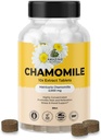 Erstaunliche Botanik Organische Kamille Extrakt Tabletten - Matricaria Chamomilla Pflanzenbasierte Ergänzung - 10x Extract 2000 MG Jeder - Fördert Entspannung - 30 Tabletten