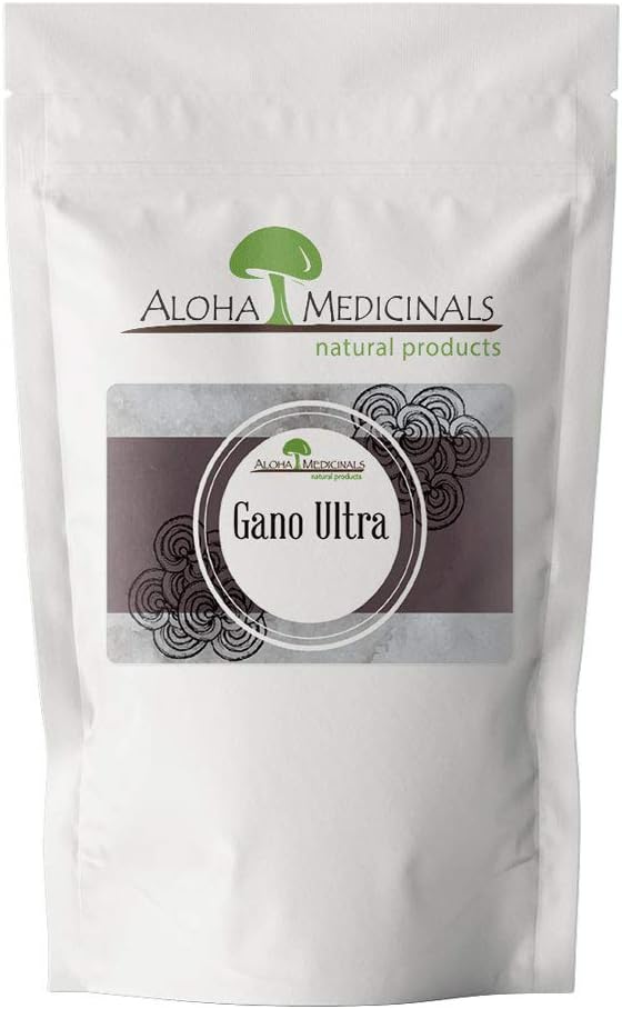 Aloha Medicinals Gano Ultra, Certified Organic Mushroom Supplement, Natural Health Supplement, Tasche von 1 kg Pulver