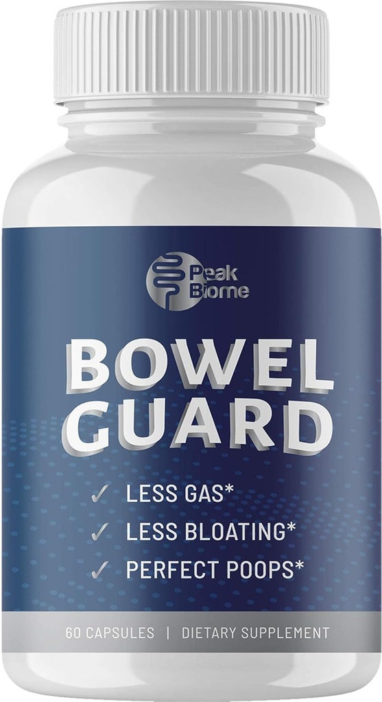 Bowel Guard - Pflanzenbasierte aktive Verdauungsenzym-Ergänzungen mit Probiotika - Probiotische Verdauungshilfe - für Bloating und Gas - 30-Day Supply - Paleo - Keto - 60 Ct