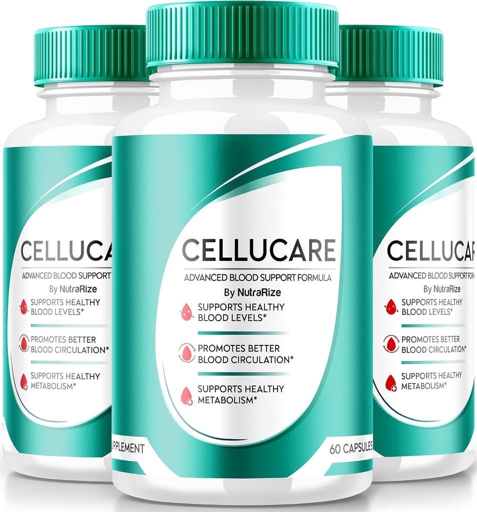 (Pack von 3) Cellucare Kapseln, Die leistungsfähige Blutunterstützung, maximale Power-Formel für Maintaning Gesunde Ebenen, Alle natürlichen Pillen zu verbessern Gesundheit, Cellu Care Tabletten Bewertungen (180 Kapseln)