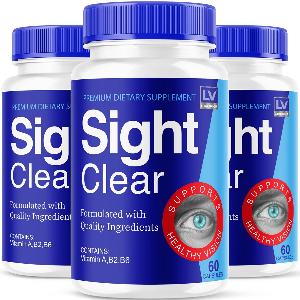 LIVORKA Sight Clear 20/20 Supplément de soutien de la vision pour les yeux - Approvisionnement de 3 mois - Pack de 3
