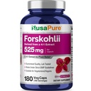 NusaPure Forskohlii 4:1 Extrait, 525 mg équivalent à 21,00 mgper Veggie Caps - 180 Capsules (non-OGM, sans gluten)