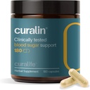 Curalin Blutzucker Complex Supplement | 9 Natürliche Kräuter, Zimt, Kurkuma, Gymnema Sylvestre, Bitter Melon | Unterstützung Balanced Zucker, Stoffwechsel & Energie, Curb Cravings | 180 Kapseln