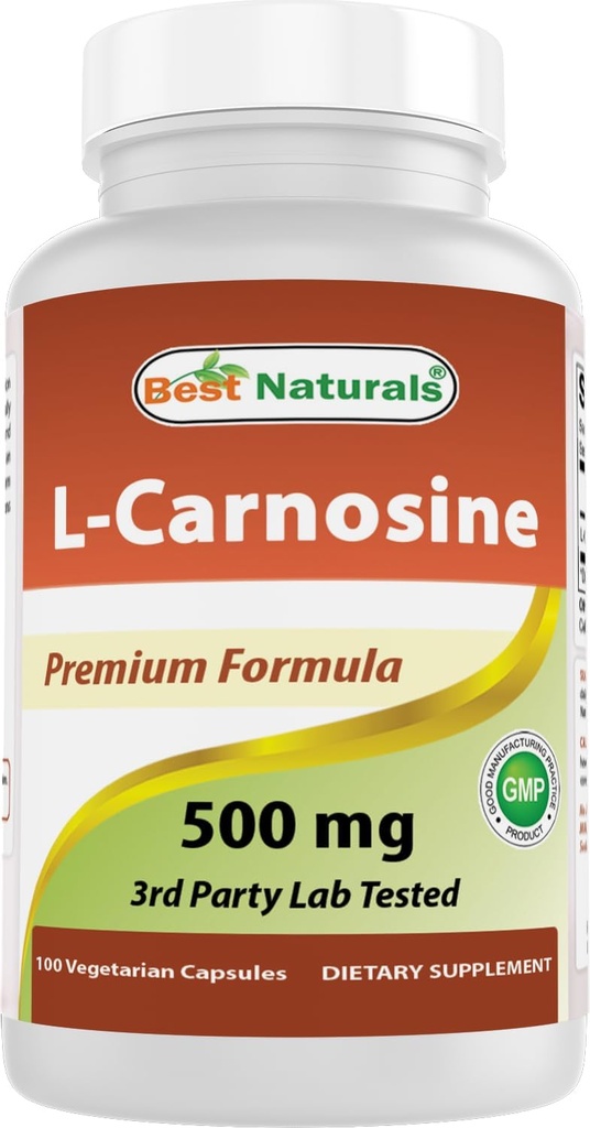 Best Naturals L-Carnosine 500 mg 100 Vcaps (100 Count (Pack of 1))