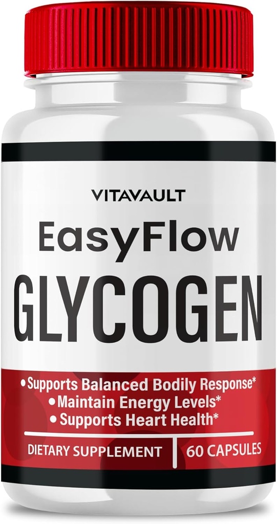Easy Flow Glycogen Support Capsules - Offizielle Formel Glycogen Support EasyFlow Pills, Easy Flow - Maximum Strength, Glyco Optimizer Pills, Gesamtgesundheit, Easy Flow Capsules Bewertungen (60 Kapseln)
