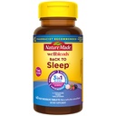 Nature faite Wellblends Retour au sommeil, Dose inférieure Melatonine 1 mg, L théanine 100 mg et GABA 100 mg, Supplément de sommeil, 40 comprimés à dissoudre rapidement