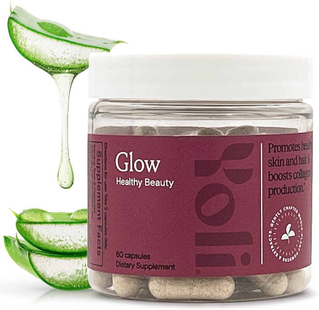 Yoli® Glow Biotin & Collagen Supplements – Haar, Haut & Nägel Formel – Täglich Multivitamin für Frauen mit essentiellen Vitaminen & Minerals – 60 Kapseln