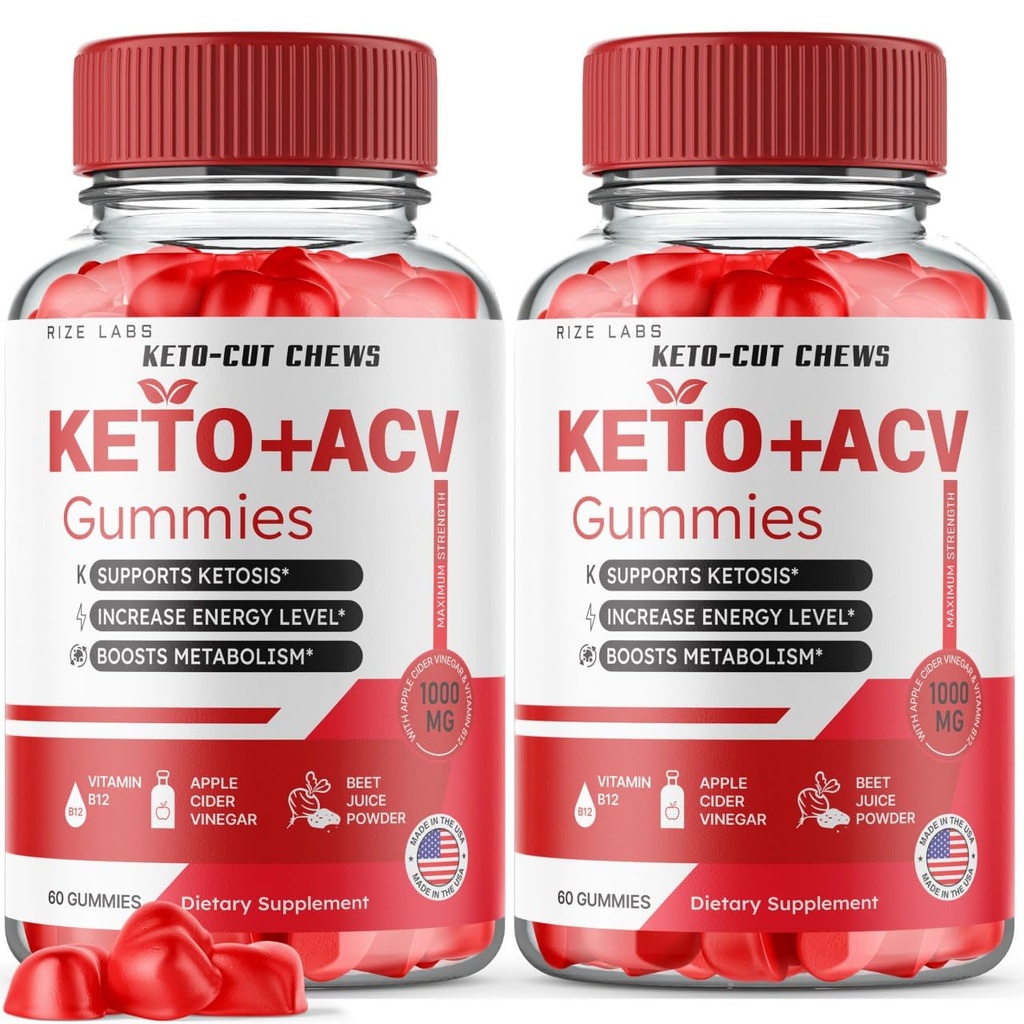 (2 Pack) Keto-Cut Chews ACV Gummies - Keto-Cut Chews Premium Keto ACV für Fortgeschrittene Gewichtsverlust, Keto + ACV Gummy, Keto Cut Chews Maximum Strength Supplement, KetoCut Chews Bewertungen (120 Gummies)