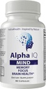 Alpha IQ Mind Brain Focus Memory Health Pro Mind Complex Mind Tech Nootropic Original by Nutra4health Mindtech Brain Booster Supplement 60 Capsules