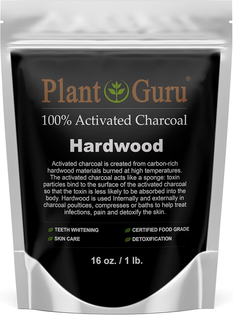Aktiviertes Charcoal Powder 1 lb. Holz - Food Grade Kosher Non-GMO - Teeth Whitening, Gesichtsmaske und Seifenherstellung. Fördert natürliche Entgiftung und hilft Verdauung