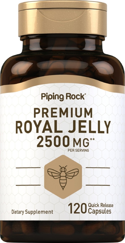 Piping Rock Royal Jelly Kapseln 2500 mg | 120 Count | Non-GMO, Gluten kostenlose Ergänzung