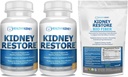 Nierenreiniger und Nierengesundheitsergänzung zur Unterstützung normaler Nierenfunktion 60 caps-2 Pack + Bio Fiber, Kidney Cleanse Detox & Repair - Restorative Kidney Support & Kidney Supplement 2.5 LBS