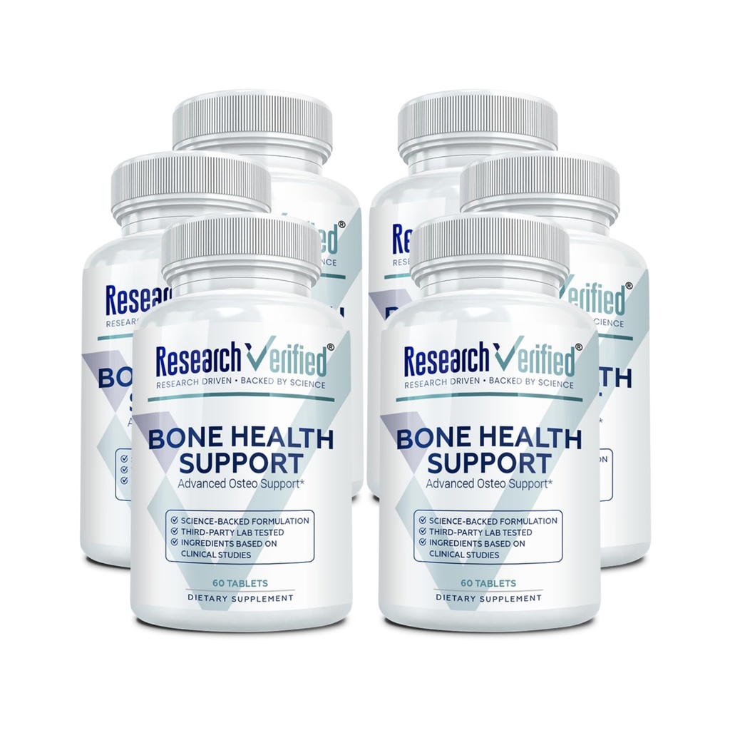 Forschung Verified Bone Health Support - Rebuild Bone Maß - Triple Calcium Complex, Vitamin D3, Vitamin K2, Soy Isoflavones, BioPerine - 360 Tabletten - 6 Monate Versorgung