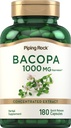 Piping Rock Bacopa Monnieri Ergänzung 1000mg | 180 Kapseln | Kräuterextrakt |Non-GMO & Gluten Kostenlos