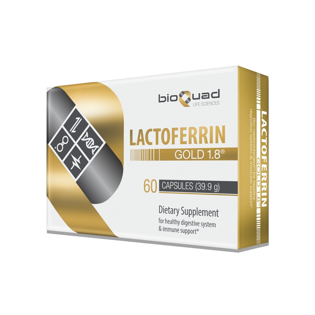 Lactoferrin Gold 1.8 - for Immune Support, Digestive Health, and Iron Absorption - Lactose-Free, Gluten-Free, Non-GMO (60 Count)