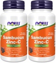 JETZT Ergänzungen, Sambucus Zinc-C mit Elderberry Konzentrat und Vitamin C, 60 Lozenges (Pack von 2)