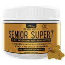 iHeartDogs Senior Super 7 Daily Dog Multivitamin - 7-en-1 Vitamine pour les chiens soutient l'anti-âge avec les antioxydants, probiotiques, Lion's Mane, Turquie Tail, et Ashwagandha pour la longévité et le renforcement cognitif