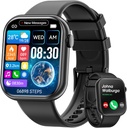 Hwagol Smart Watch (Réponse/Faites appel) 1.85inch Fitness Tracker, DIY Cadrans/Pedomètre/Calories/Multiples Modes Sport/Assistant de voix, Smart Watchs pour hommes Femmes Android iOS Téléphones