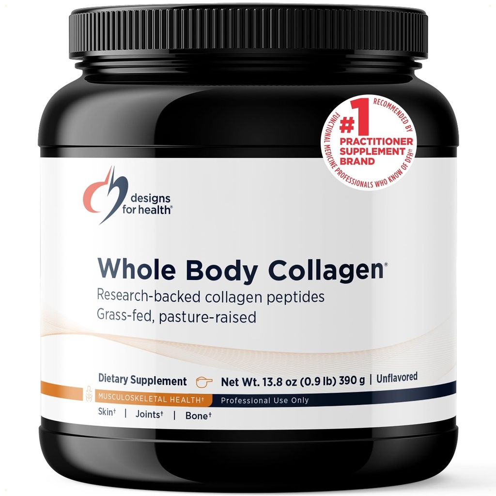 Designs für gesunde Ganzkörper-Kollagen-Pulver - hydrolysiertes Collagen-Peptide-Pulver für Haut, Gelenk + Knochengesundheit - Fortigel, Fortibone & Verisol Collagen für Frauen & Männer, Unflavored (30 Portionen)