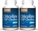 Jarrow Formulas Citicoline (CDP Choline) 250 mg - 120 Kapseln, Packung mit 2 - Unterstützt Brain Health & Attention Performance - Bis zu 240 Gesamt Servietten
