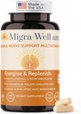 Migra-Well AM: Multivitamines Méthylées quotidiennes en énergie avec des minéraux et des antioxydants biodisponibles pour soutenir la santé cérébrale et nerveuse des femmes et des hommes - sans fer (60 capsules)