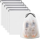 Wasserdichte Reise Drawstring Schuh Taschen für Verpackung, Lagerung, Reise Essentials für Männer und Frauen, 15.7 x 11.8 Zoll, Klar, 5 Stück