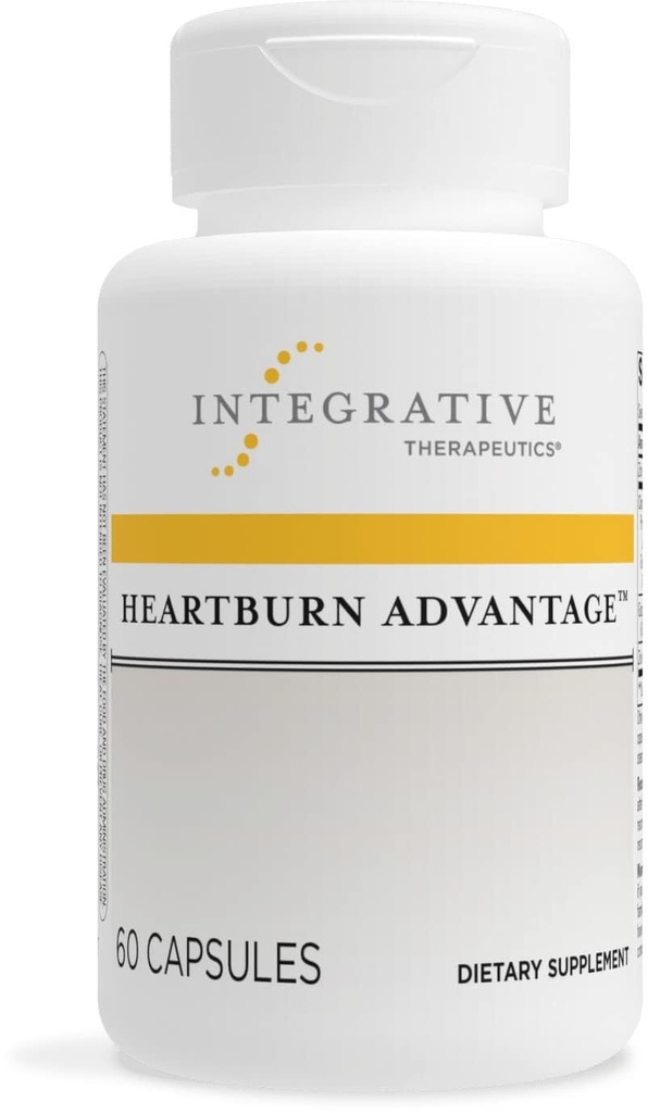 Thérapeutique intégrative Avantage des brûlures d'estomac - Soutien aux brûlures d'estomac occasionnelles, aux ballonnements et aux nausées* - Supplément de soutien de santé digestif et IG- Sans gluten et sans lait - 60 capsules (60 portions)