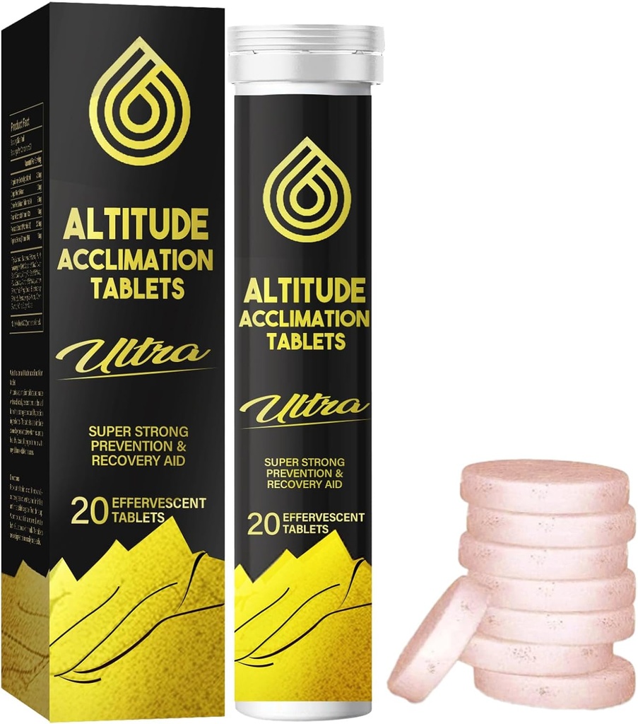 Altitude Sḭckness Prevention Tablets, Unterstützt schnelle Höhenbeschleunigung & Erholung, Relief von Höhensymptomen, einfach zu nehmen, 20 Tabletten