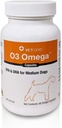VetOne O3 Omega Soft Gel für mittlere Hunde - Essential Fatty Acid Support - Skin & Coat Supplement - 60 Kapseln