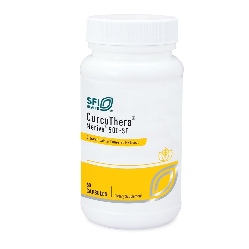 Klaire Labs SFI Health CurcuThera - 500 Milligramme Meriva Curcumin Complex mit 29x Höhere Bioverfügbarkeit & Patentierte Phytosome Delivery Technology, Allergiker, Vegan (60 Kapseln)