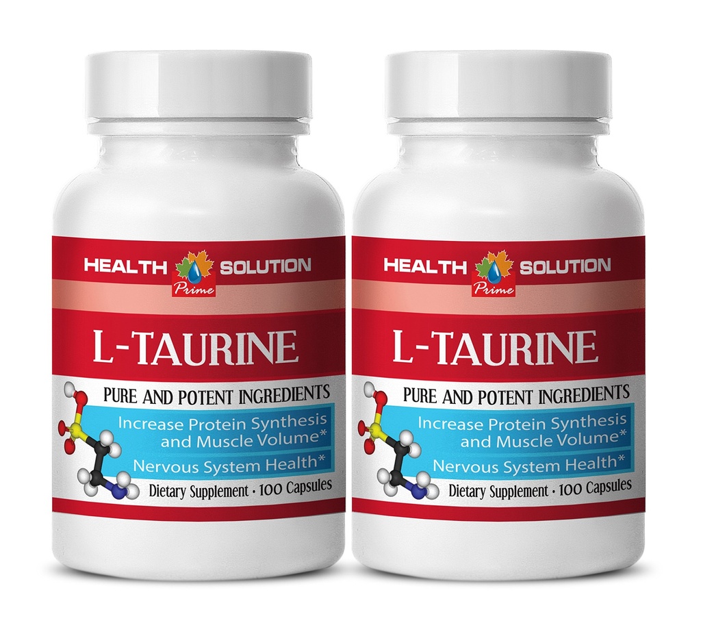Taurine b6 - L-TAURINE 500MG - pflegen magere Muskelmasse, Taurine Ergänzung, essentielle Aminosäuren, Fokus und Energie Booster, Memory-Unterstützung, leistungsfähiges Antioxidans, Detox Pillen, 2 Bot 200 Kapseln