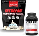 Myogenix Liver Support Supplement & Myolean Vanilla Whey Protein – Advanced Liver Health & Muskel Recovery mit 40g High-Protein Whey – Support Detox, Growth & Performance