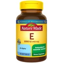 Nature faite vitamine E 450 mg (1000 UI) dl-Alpha Softgels, 60 Compte pour le soutien antioxydant (emballage mai Vary)